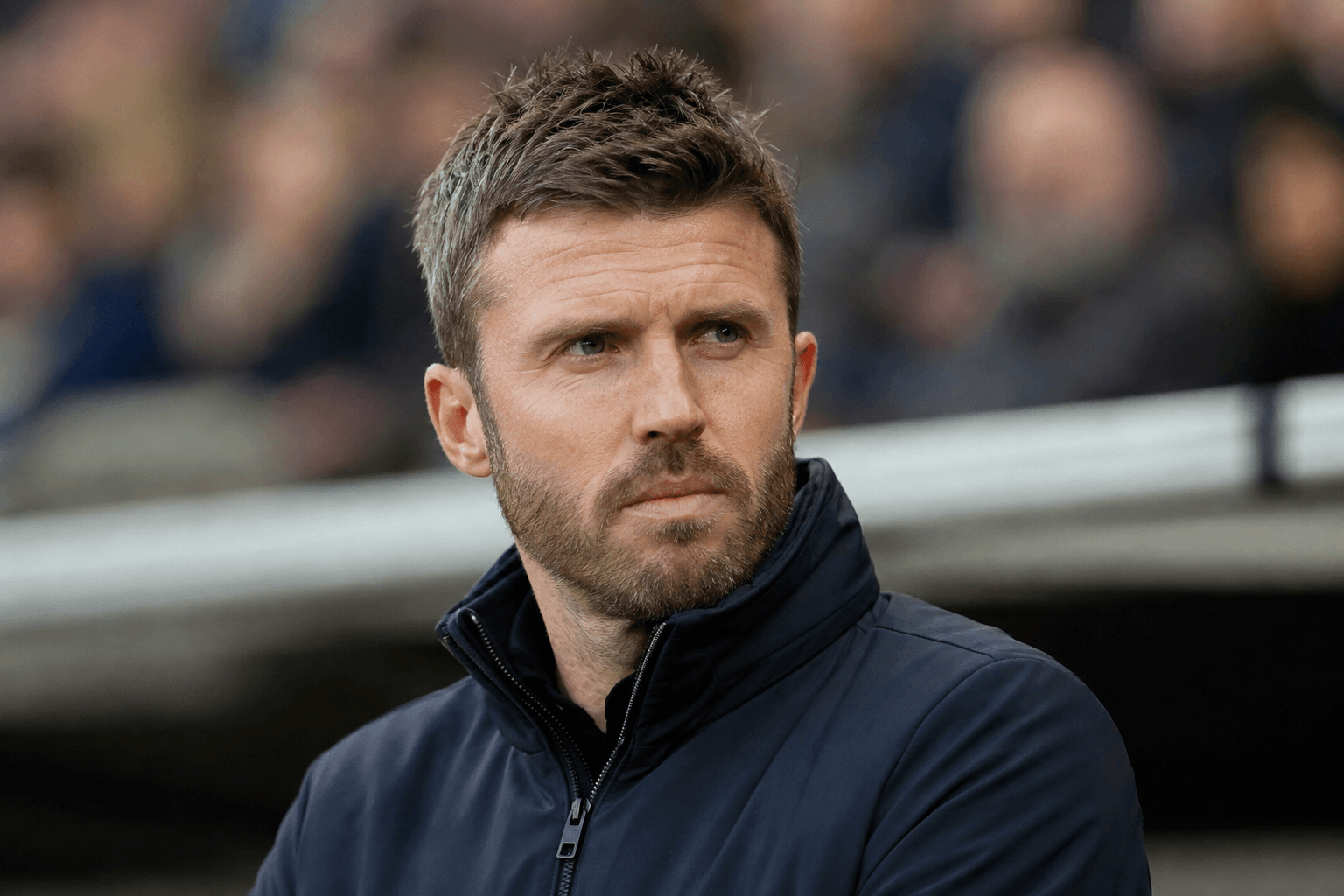 Editorial artwork of Michael Carrick at a football ground